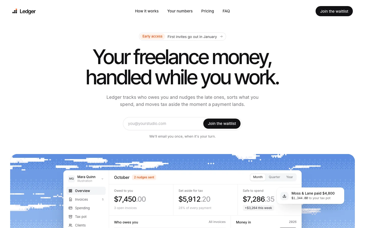 The landing page Claude built with the references